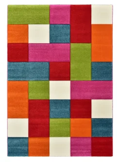 Kinder Kinderteppich DIAMOND KIDS KÄSTCHEN 120 x 170 cm mehrfarbig