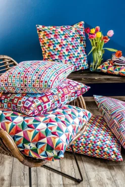 SPRÜGEL Kissenhülle PYRAMIDENWELT 40 x 40 cm in Multicolor