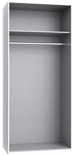 QUARTIER Kleiderschrank Grundelement KIRA 90 x 210 cm weiß