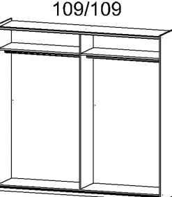 QUARTIER Kleiderschrank KRONACH 2-türig Grau metallic NB