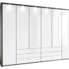 Kleiderschrank LOFT Havanna/ Glas weiß