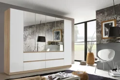 QUARTIER Kleiderschrank MAINZ 271 x 210 cm Sonoma Eiche/Spiegel