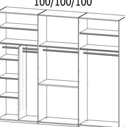 Kleiderschrank PURISMA Graphitgrau/ Glas Graphitgrau