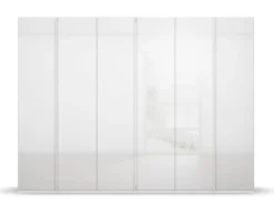 Kleiderschrank SKAT Kristallweiß/ Glas Kristallweiß