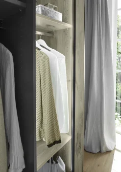 QUARTIER Kleiderschrank STYLE 267 x 225 cm Anthrazit/ Viking Oak hell