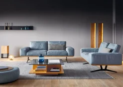 KOINOR Ledersofa 2,5-Sitzer HIERO mareblau