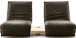 KOINOR Sofa 2-Sitzer FREE MOTION Nussbaum /dunkelbraun