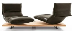 KOINOR Sofa 2-Sitzer FREE MOTION Nussbaum /dunkelbraun
