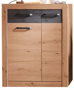 Kommode 77 x 99 cm Holznachbildung Balkeneiche