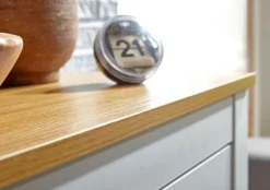 Kommode 79 x 81 cm mit Schubkästen weiß/ braun