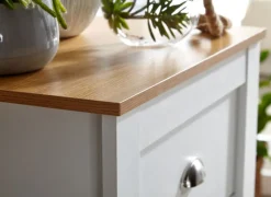 Kommode 53 x 114 cm weiß/ braun