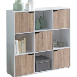 Kommode 89 x 91 cm weiß/ braun