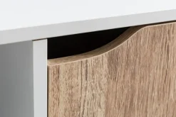 Kommode 89 x 91 cm weiß/ braun