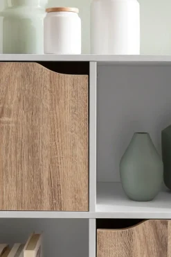 Kommode 89 x 91 cm weiß/ braun