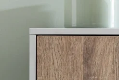 Kommode 89 x 91 cm weiß/ braun