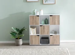 Kommode 89 x 91 cm weiß/ braun