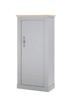 Kommode CHAMBORD 68 x 142 cm hellgrau/braun