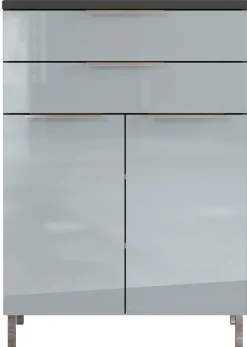 Kommode CORUS Graphit/ silbergrau