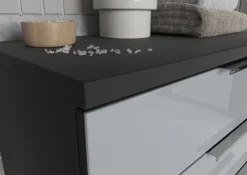 Kommode CORUS Graphit/ silbergrau