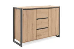 Kommode DENVER 120 x 88 cm braun/ grau