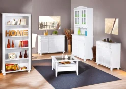 Kommode EMIL 88x87x43 cm Massivholz weiß