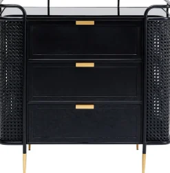 KARE DESIGN Kommode FENCE schwarz 80x80x40 cm