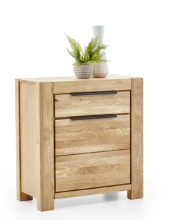 Kommode JURIA 80 x 85 cm Eiche massiv/Eiche furniert