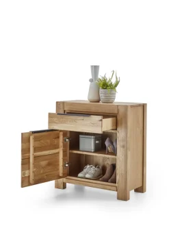 Kommode JURIA 80 x 85 cm Eiche massiv/Eiche furniert