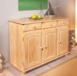 Kommode LEO 130x87x43 cm Massivholz Natur