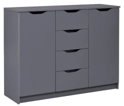 Kommode LION 122 x 92 cm graphitgrau