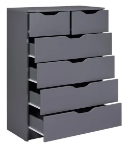 Kommode LION 82 x 112 cm graphitgrau