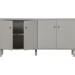 Kommode MADU 160 x 56 cm cloud grey/goldfarbig