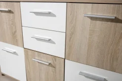 Kommode MAXIM 115x77x30 cm Dekor Sonoma-Eiche/weiß