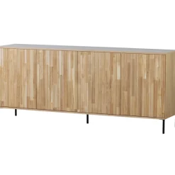 Kommode NEW GRAVURE 200 x 85 cm braun/schwarz