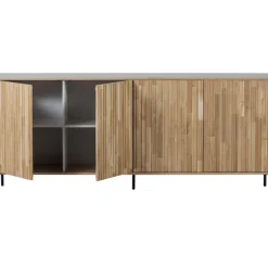 Kommode NEW GRAVURE 200 x 85 cm braun/schwarz