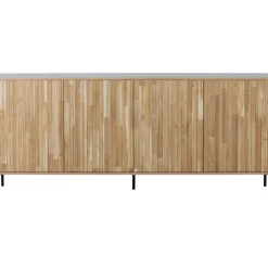 Kommode NEW GRAVURE 200 x 85 cm braun/schwarz