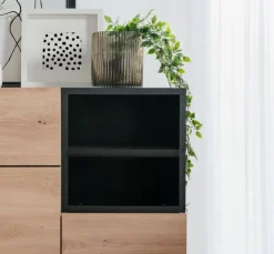 Kommode NOLA 80 x 90 cm Artisan Oak/schwarz