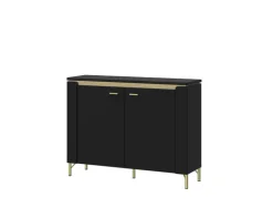 QUARTIER Kommode NORICA 110,4x87,3 cm schwarz matt