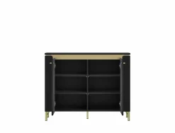 QUARTIER Kommode NORICA 110,4x87,3 cm schwarz matt