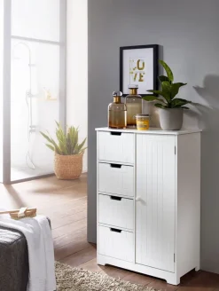 Kommode PATTI 56 x 83 cm weiß