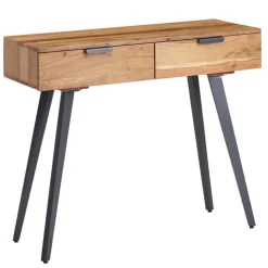 CASAVANTI Konsolentisch 90 x 78 cm Akazie braun grau