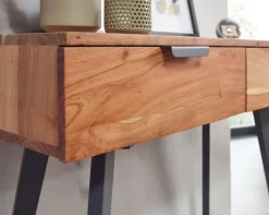 CASAVANTI Konsolentisch 90 x 78 cm Akazie braun grau