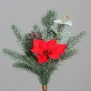 Kunstblume Weihnachts-Tannenpick m. Poinsettia Höhe 35cm