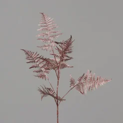 Kunstpflanze Dekozweig Farn Asparagus Metallic-rosa