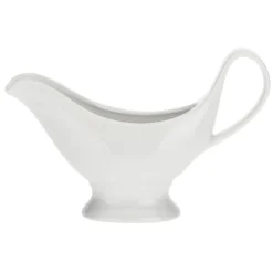 LA PORCELLANA BIANCA Sauciere MENAGE groß 7 x 15 cm weiß