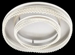 LED Deckenlampe AUDREY 60 cm silberfarbig /Acryl