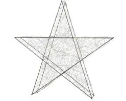 LED Weihnachtsstern 30 cm silberfarbig