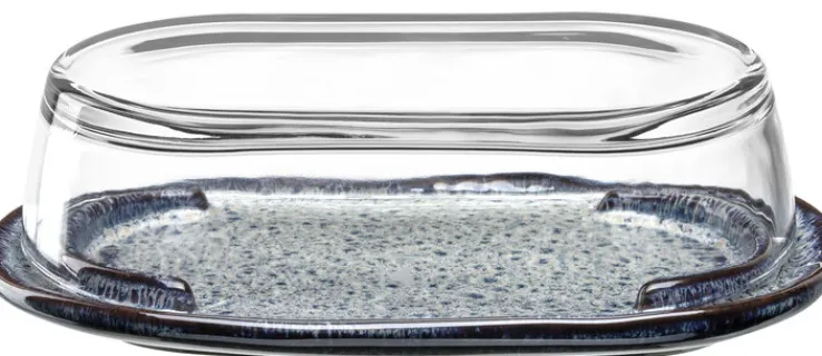 LEONARDO Butterdose MATERA 20,6 x 7,7 cm Keramik/Glas anthrazit