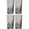 LEONARDO Longdrinkglas CAPRI 4er Set grau