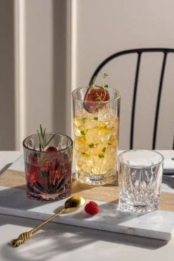 LEONARDO Longdrinkglas CAPRI 4er Set grau